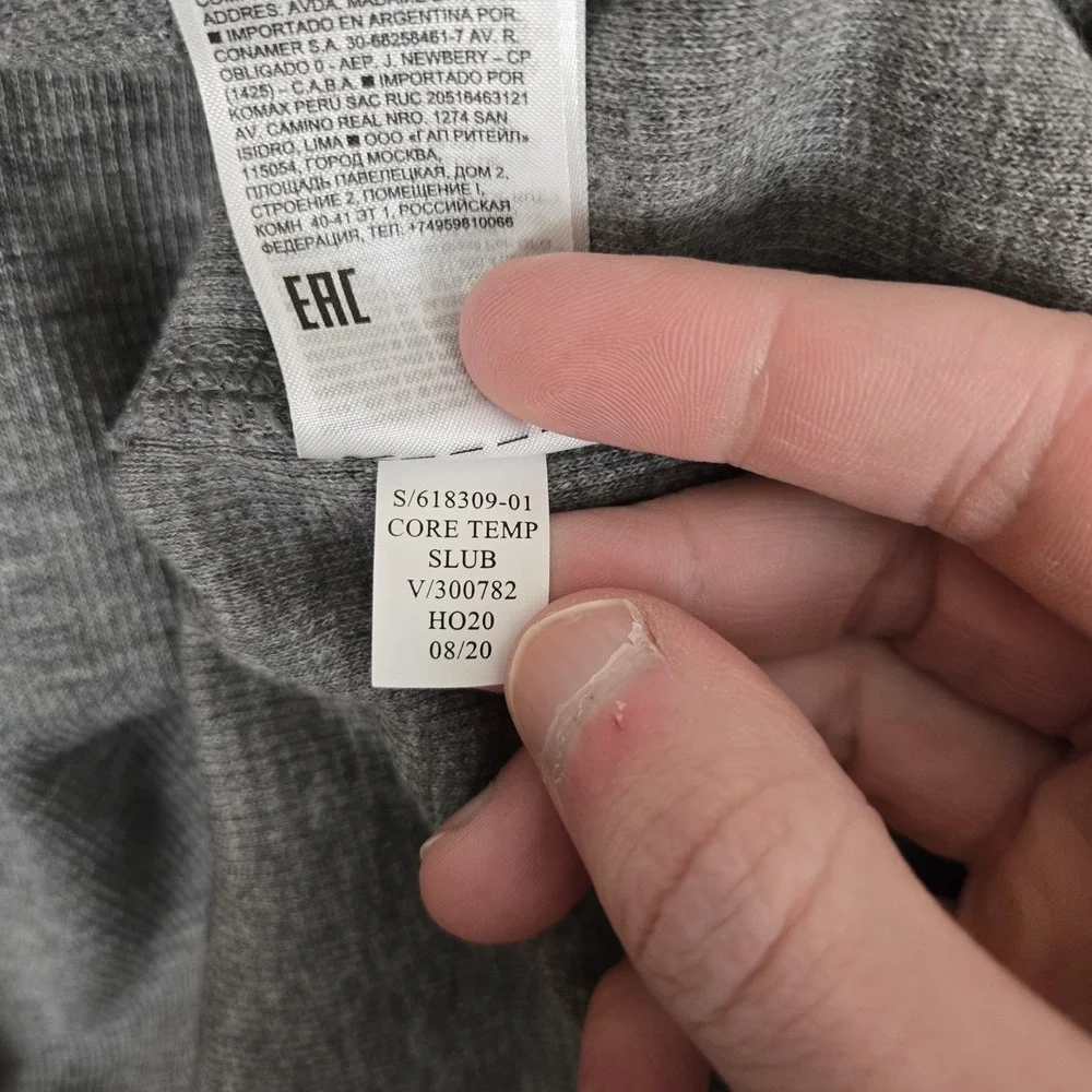 Banana Republic Core Temp‎ Thermal Shirt Mens Large Gray Stretch Casual NWT